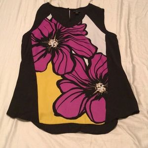 Large print floral tank top